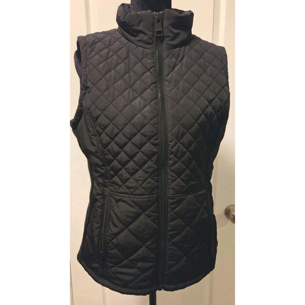 Andrew Marc Women's Black Diamond Quilted Vest -Size S